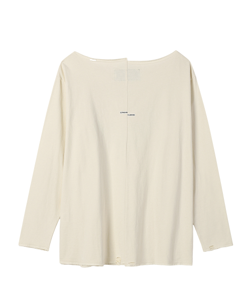 RAW CUT OVER LS TEE CREAM