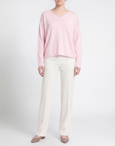 Woman Sweater Pink Size L Cotton