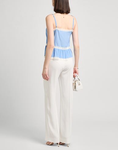 P. a.r. o.s. h. Woman Top Light blue Size M Silk, Elastane