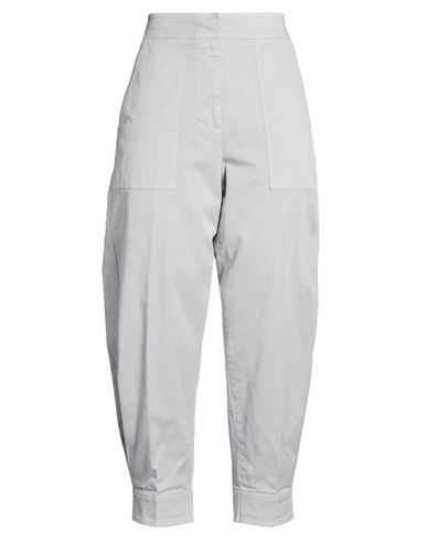 Easy Woman Pants Grey Size 10 Cotton, Elastane
