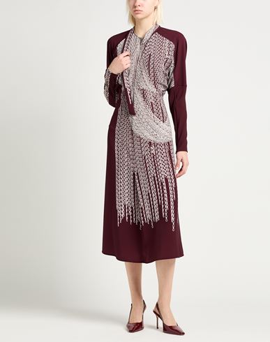 Woman Midi dress Burgundy Size 6 Polyester, Elastane