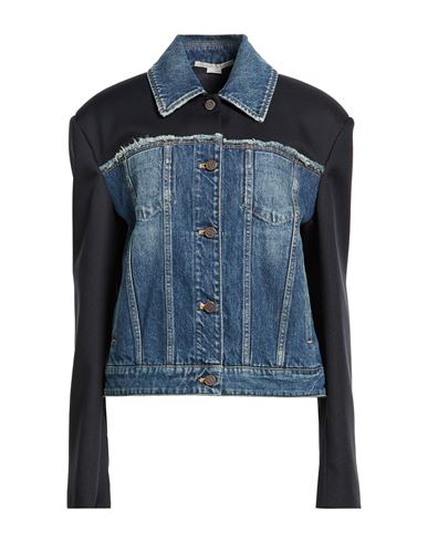 Woman Denim outerwear Blue Size M Cotton, Polyester, Polyurethane resin