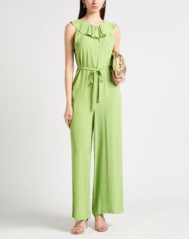 Meimeij Woman Jumpsuit Green Size 2 Acetate, Silk