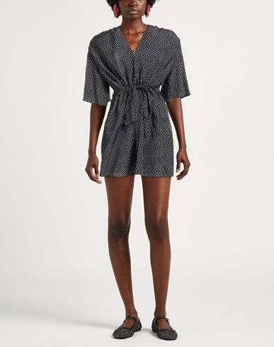 Woman Mini dress Black Size 6 Cupro, Viscose
