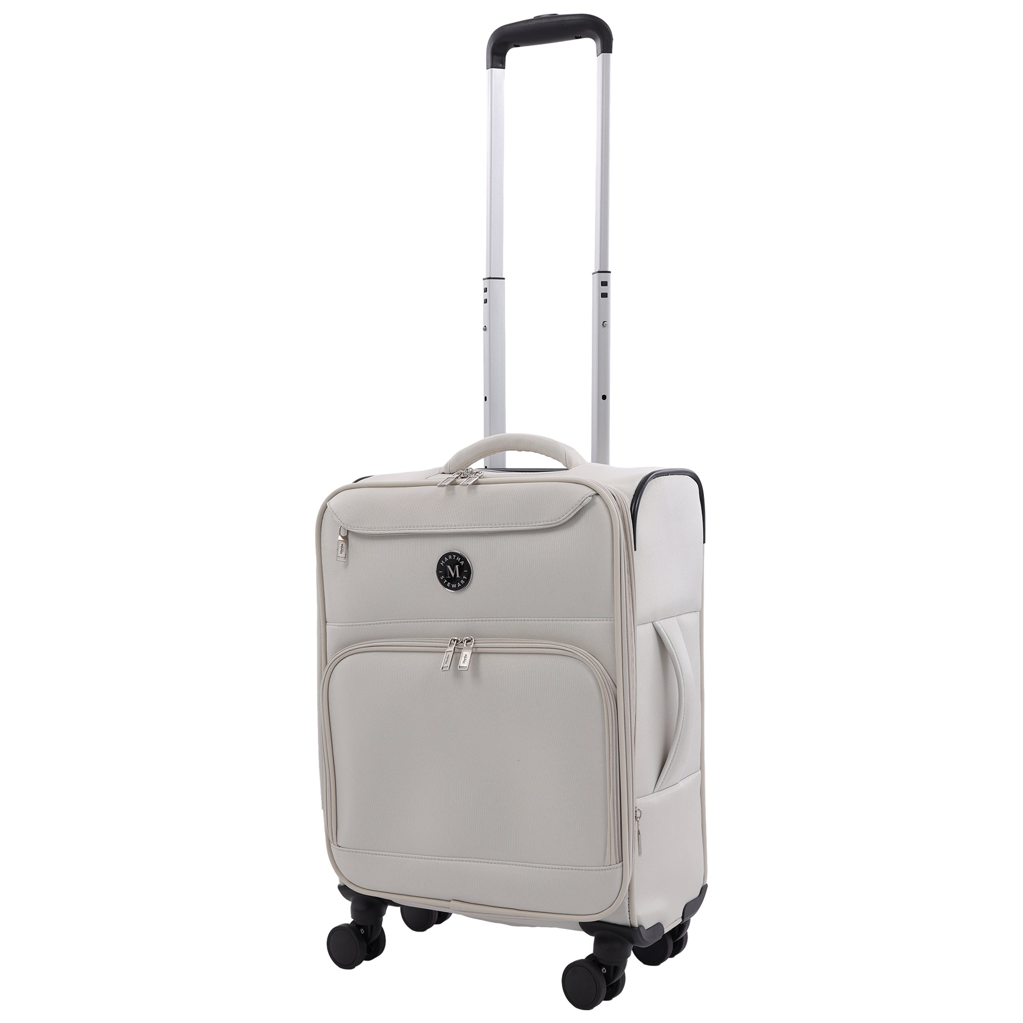 22" Softside Carry-On Luggage - Expandable Spinner with 8 Wheels & Front Zip Pockets