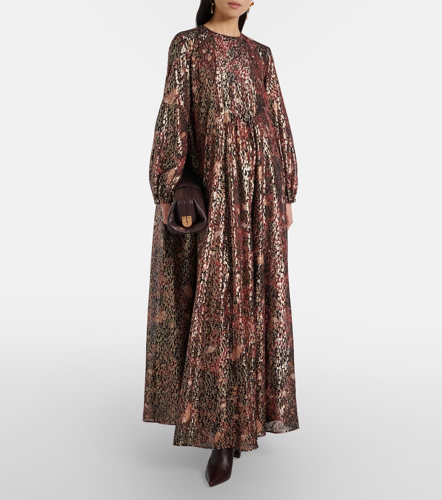 Zinnia silk-blend maxi dress