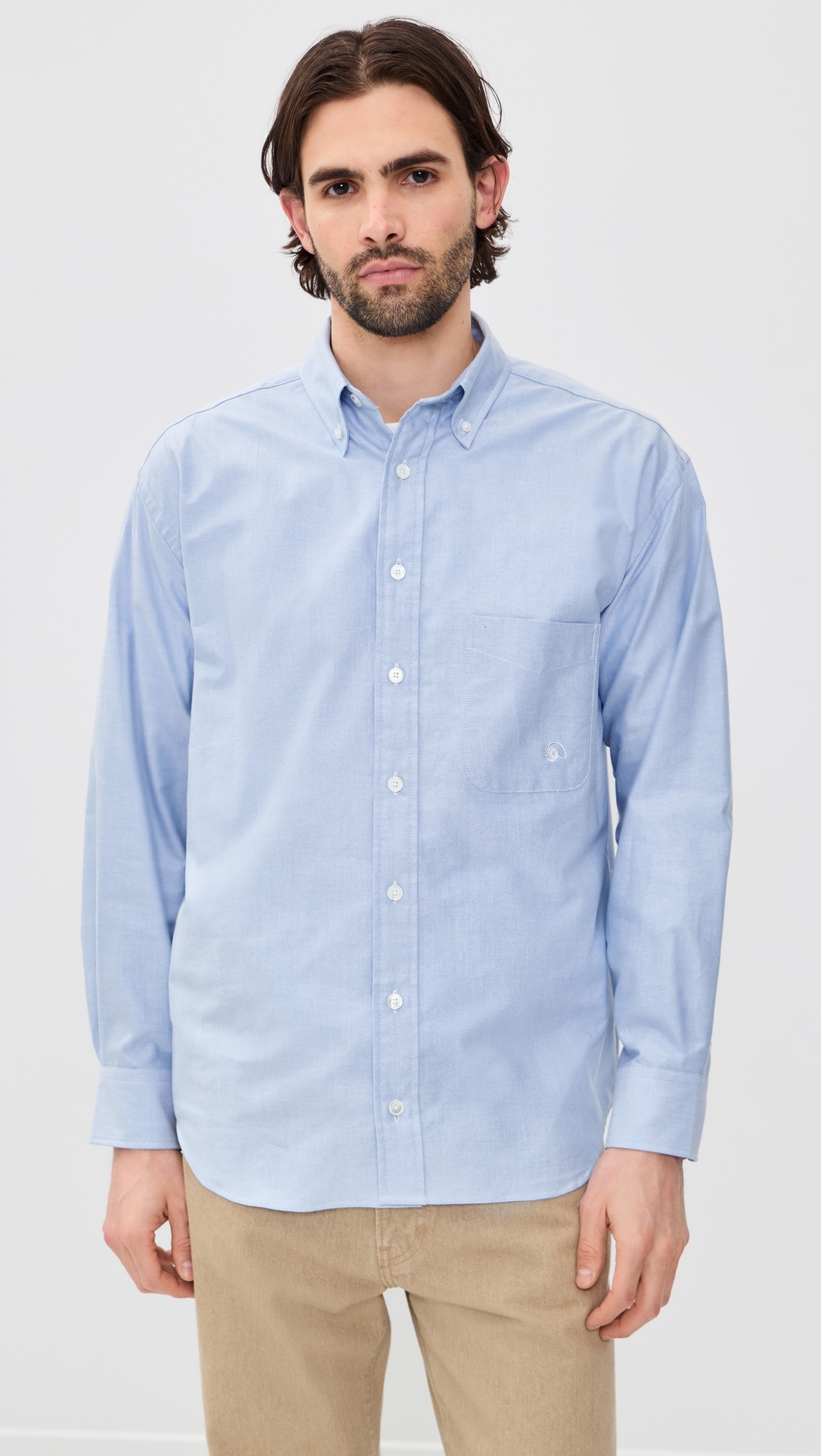 Logo Oxford Shirt Blue