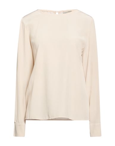 Woman Top Beige Size 12 Silk