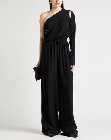 Woman Jumpsuit Black Size 2 Acetate, Silk