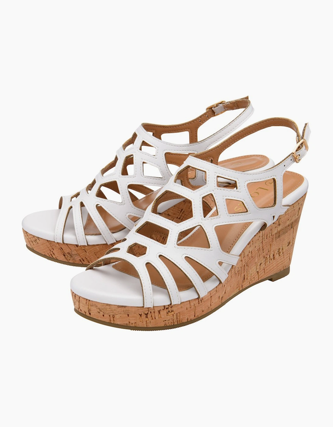 Lotus Women's Rhi Womens Wedge Sandals - White Synth