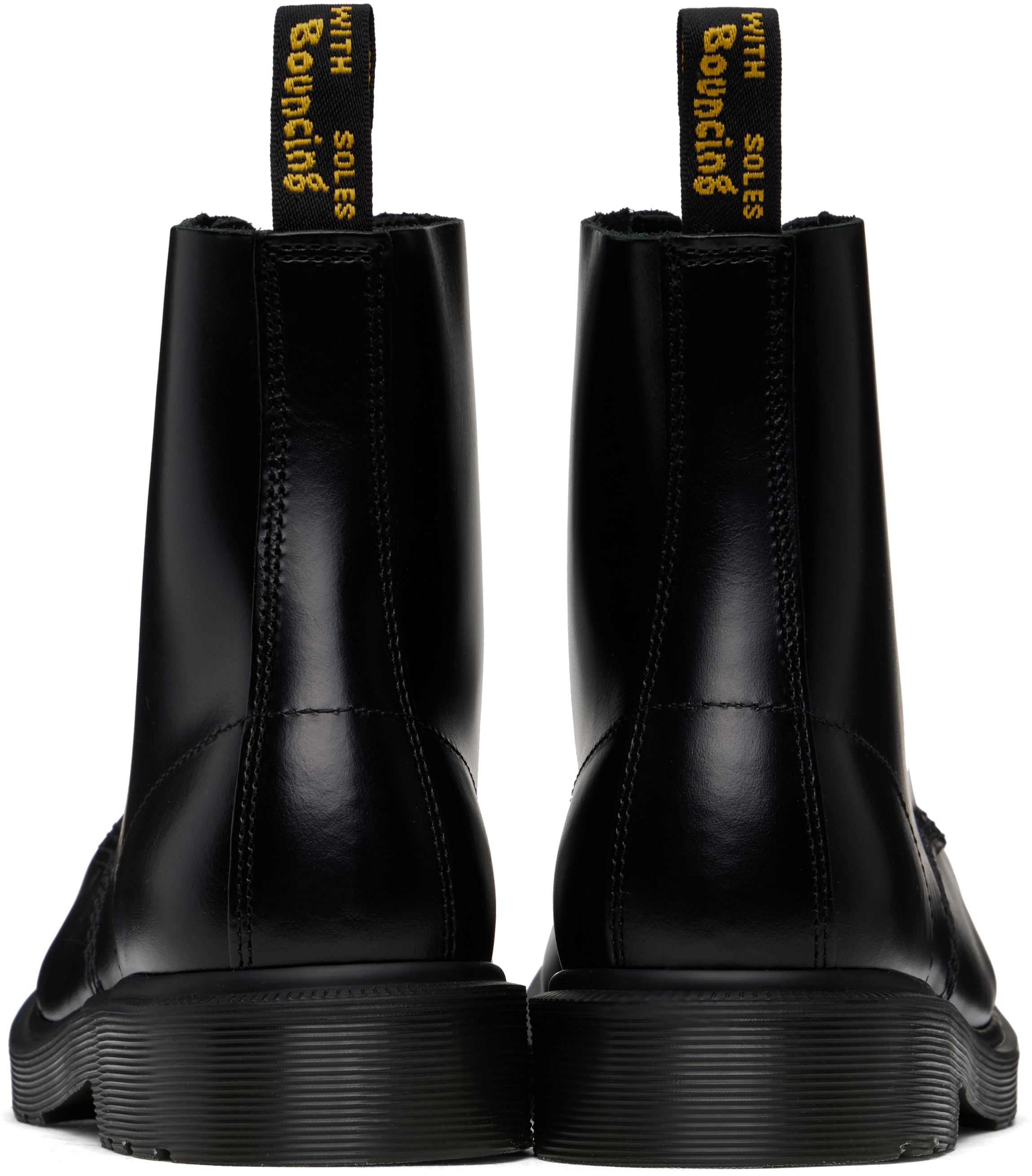 Dr. Martens Black 1460 Analine Steel Toe Leather Boots