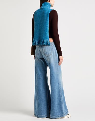Malìparmi Woman Turtleneck Azure Size ONESIZE Wool, Polyamide, Acrylic, Alpaca wool, Elastane
