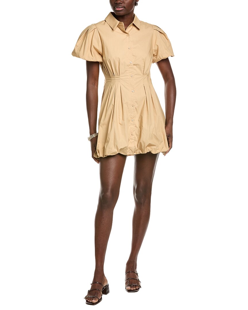 Button-Down Bubble Mini Dress