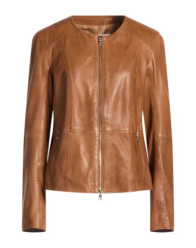 Woman Jacket Brown Size 10 Leather