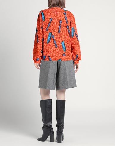 Woman Sweatshirt Orange Size 10 Cotton