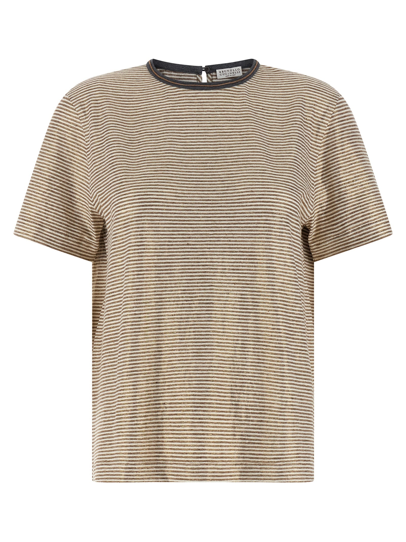 Striped Linen T-Shirt — Multicolor