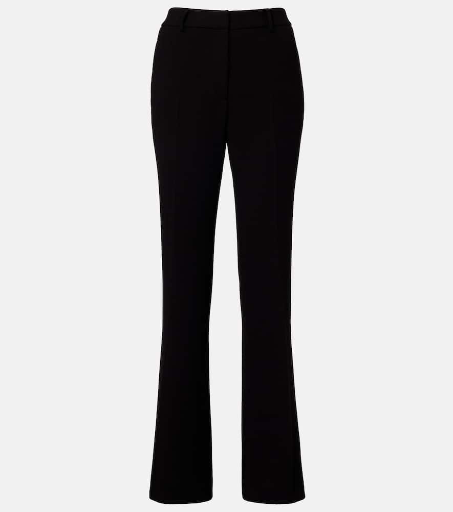 High-rise wool flared pants