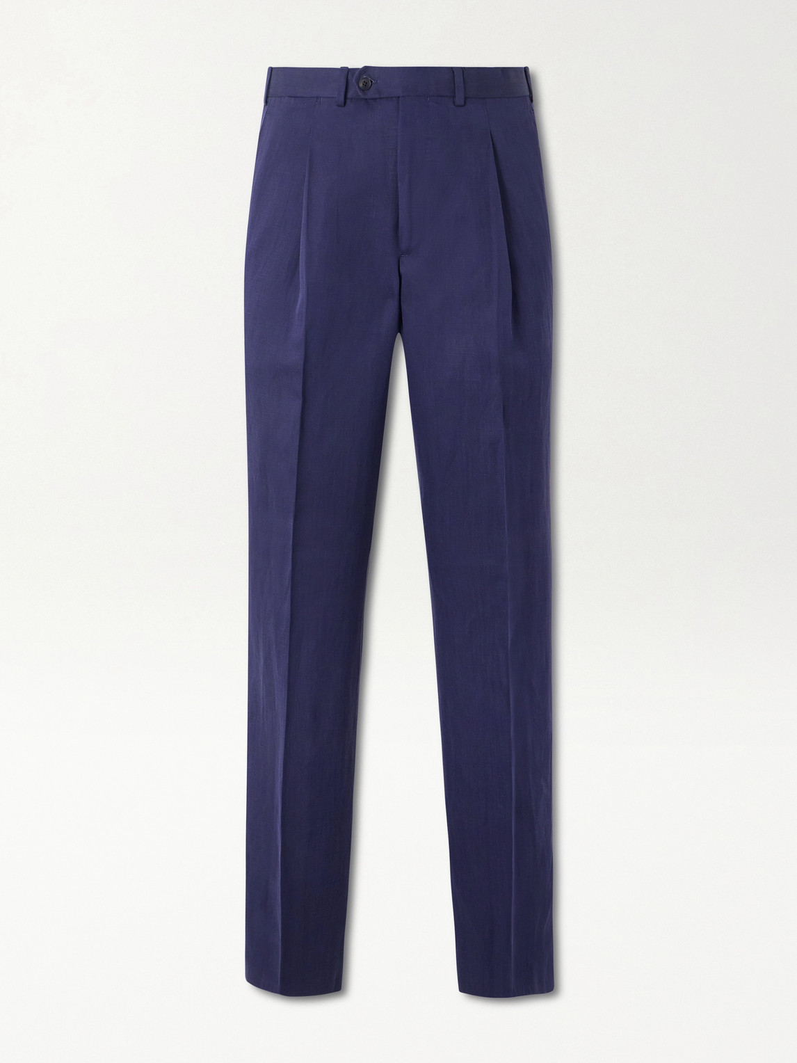 Amo Straight-Leg Pleated Silk and Linen-Blend Suit Trousers