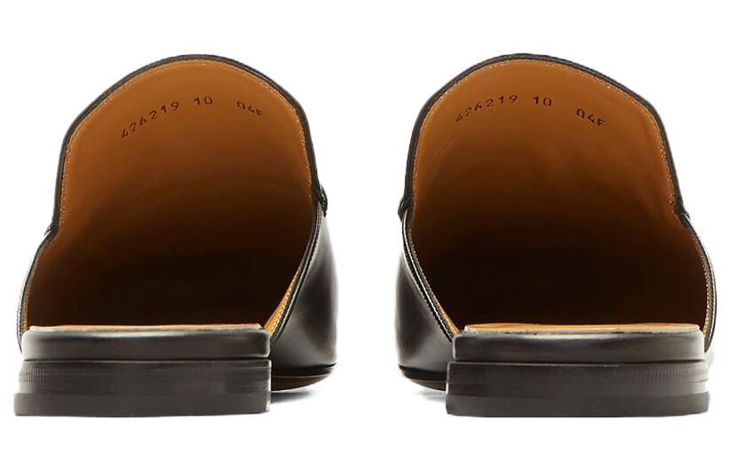 Horsebit Leather Slipper 'Black'