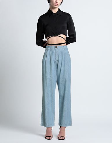 Woman Jeans Blue Size 31 Organic cotton, Cotton, Linen