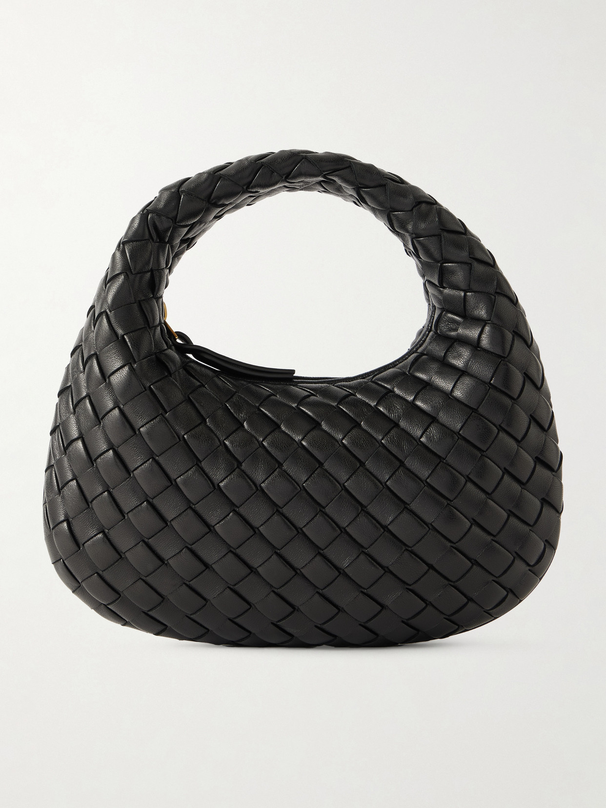 Intrecciato Leather Tote - Black