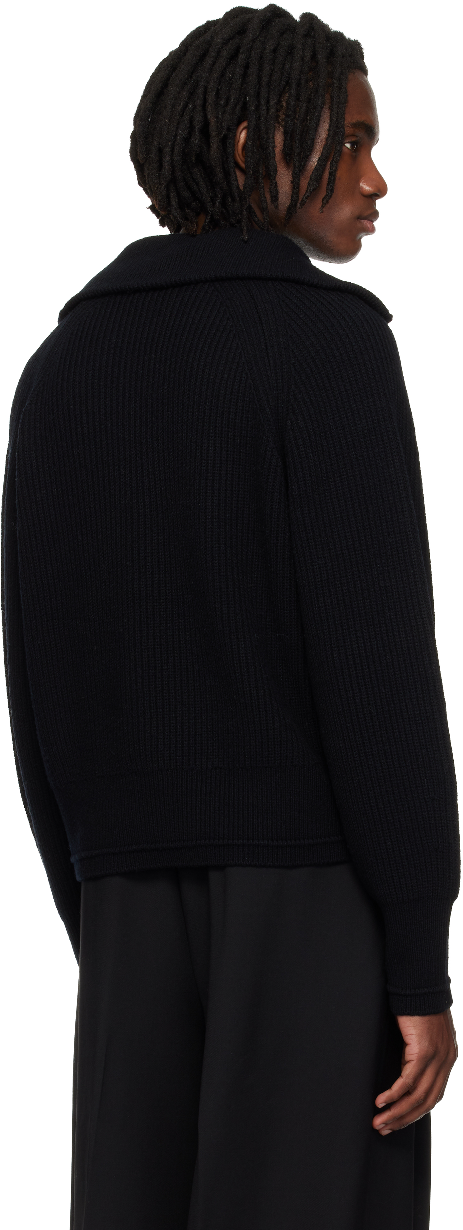 Black Blimp Quarter Zip Sweater