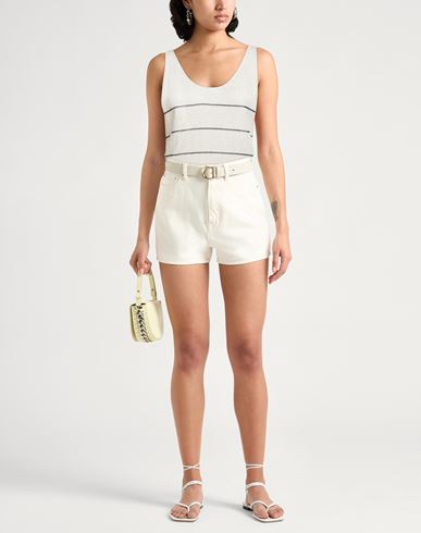 Woman Top Ivory Size L/XL Viscose, Linen, Cotton