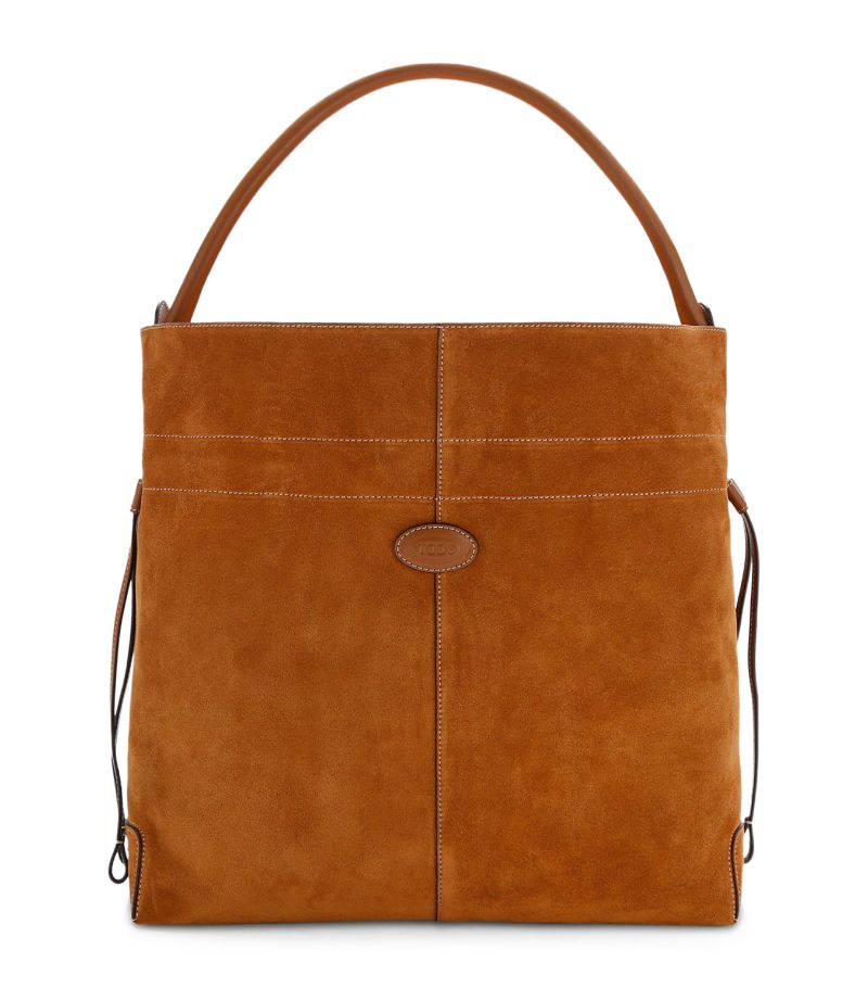 Suede Top-Handle Bag