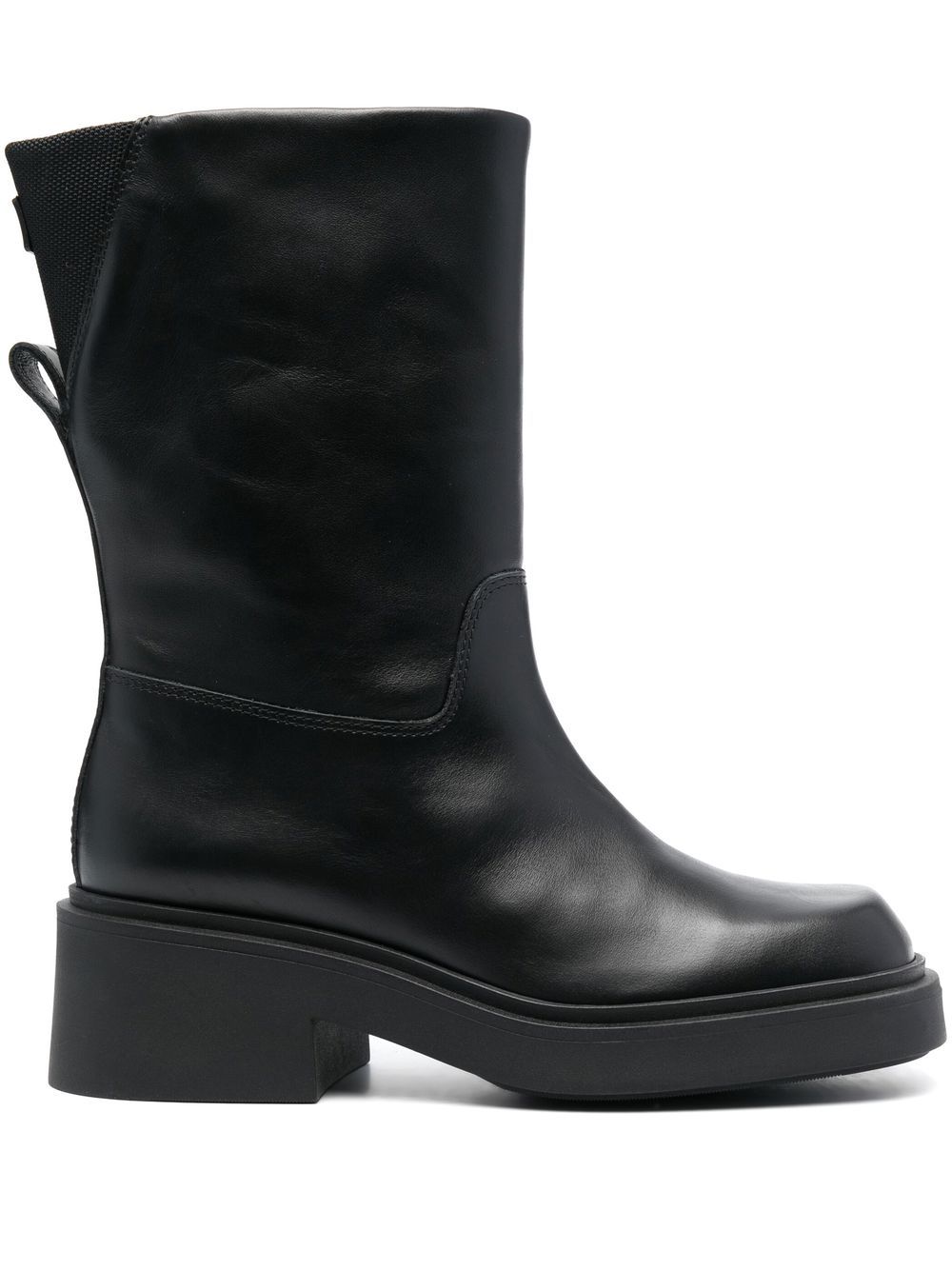 Attitude leather mid-calf boots - Black