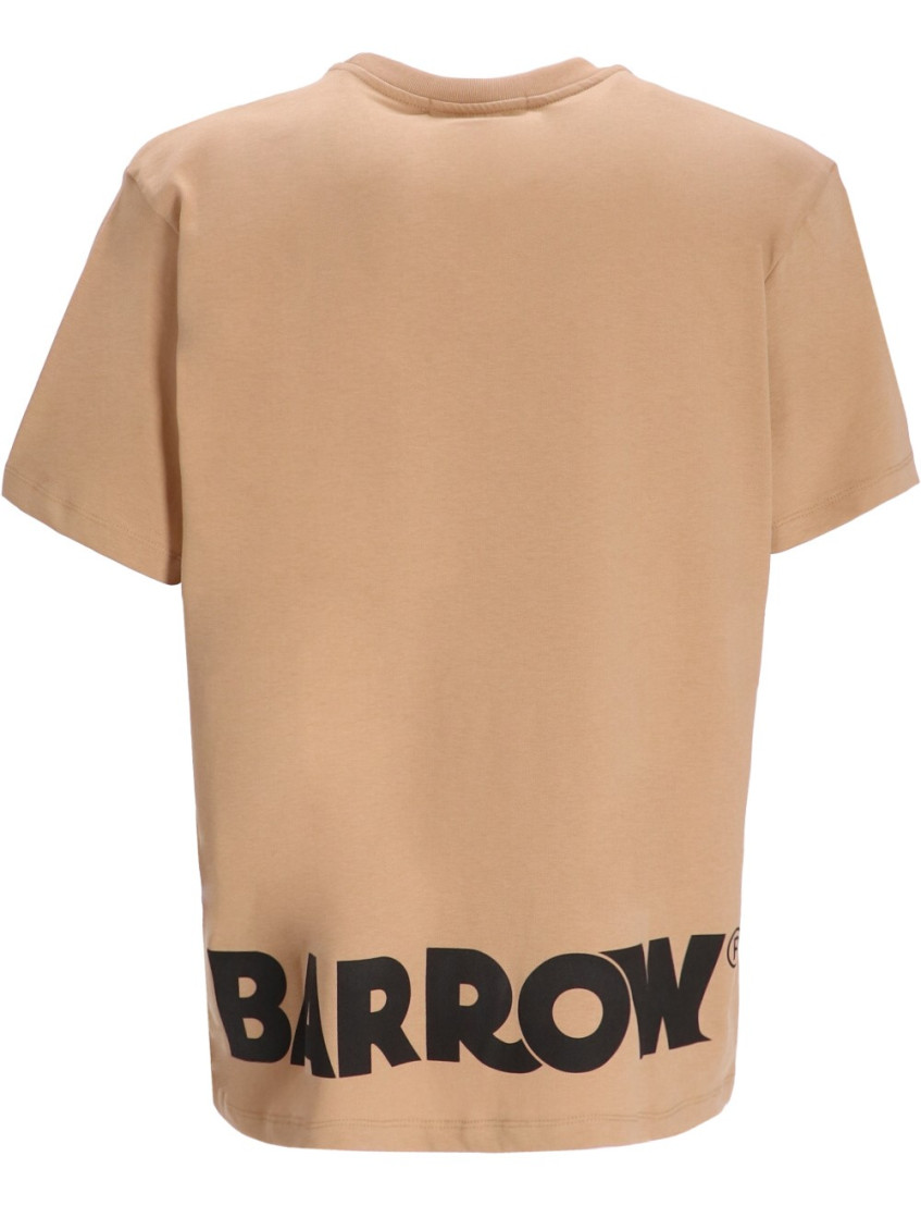 Orange Roundneck Logo Print T-Shirt