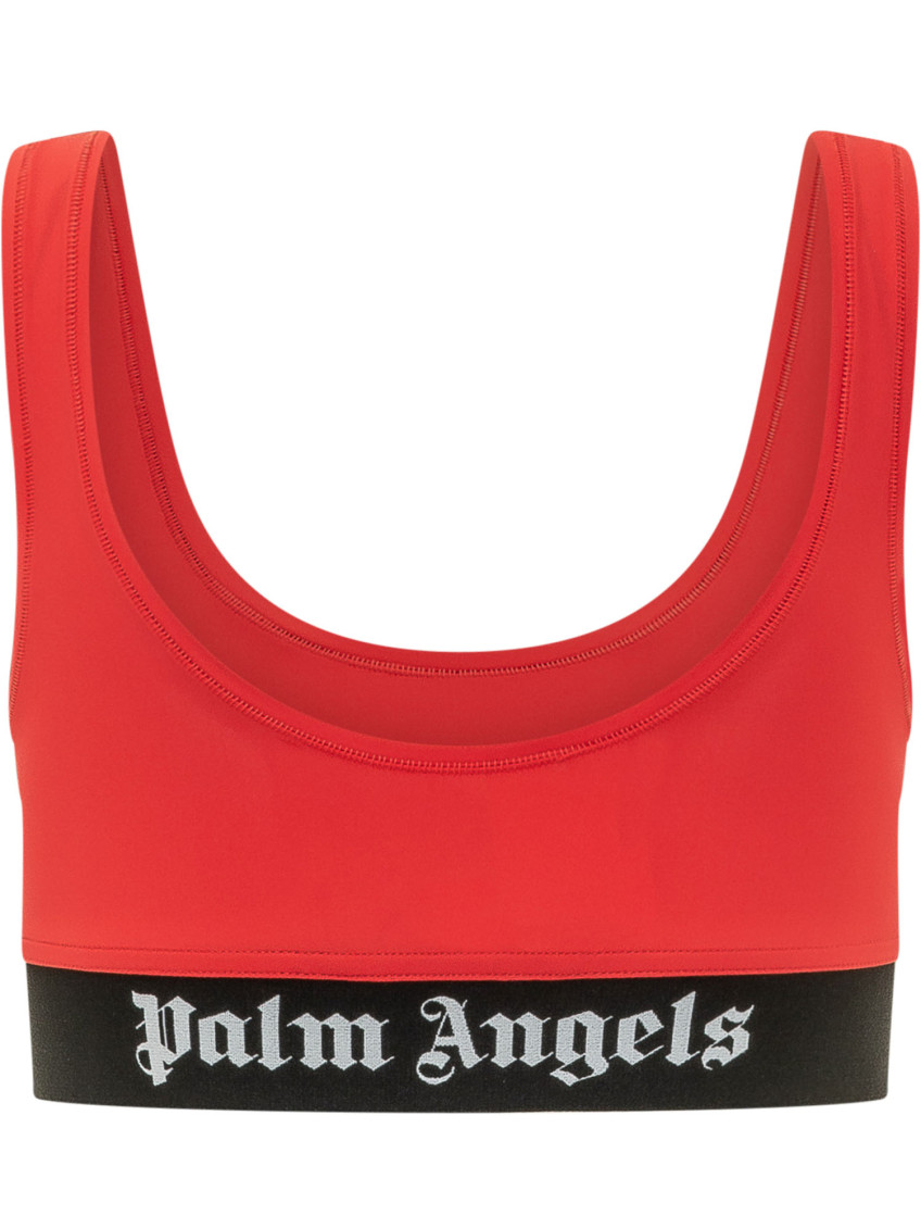 Red Logo Scoop Neck Tank Top