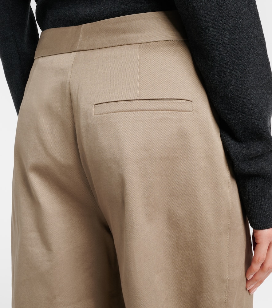 Serene cotton barrel-leg pants