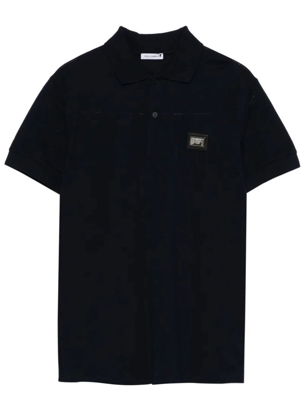 Piqué Polo Shirt With Logo Plaque