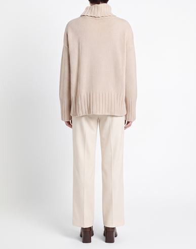 Woman Turtleneck Camel Size 6 Cashmere