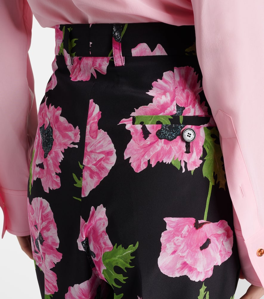Poppy floral wide-leg pants