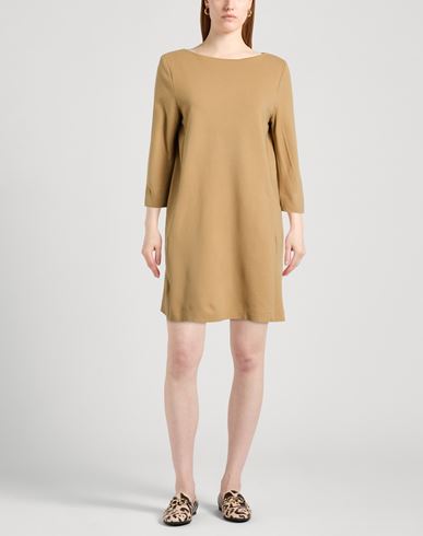 Woman Mini dress Sand Size 4 Viscose, Polyamide, Elastane