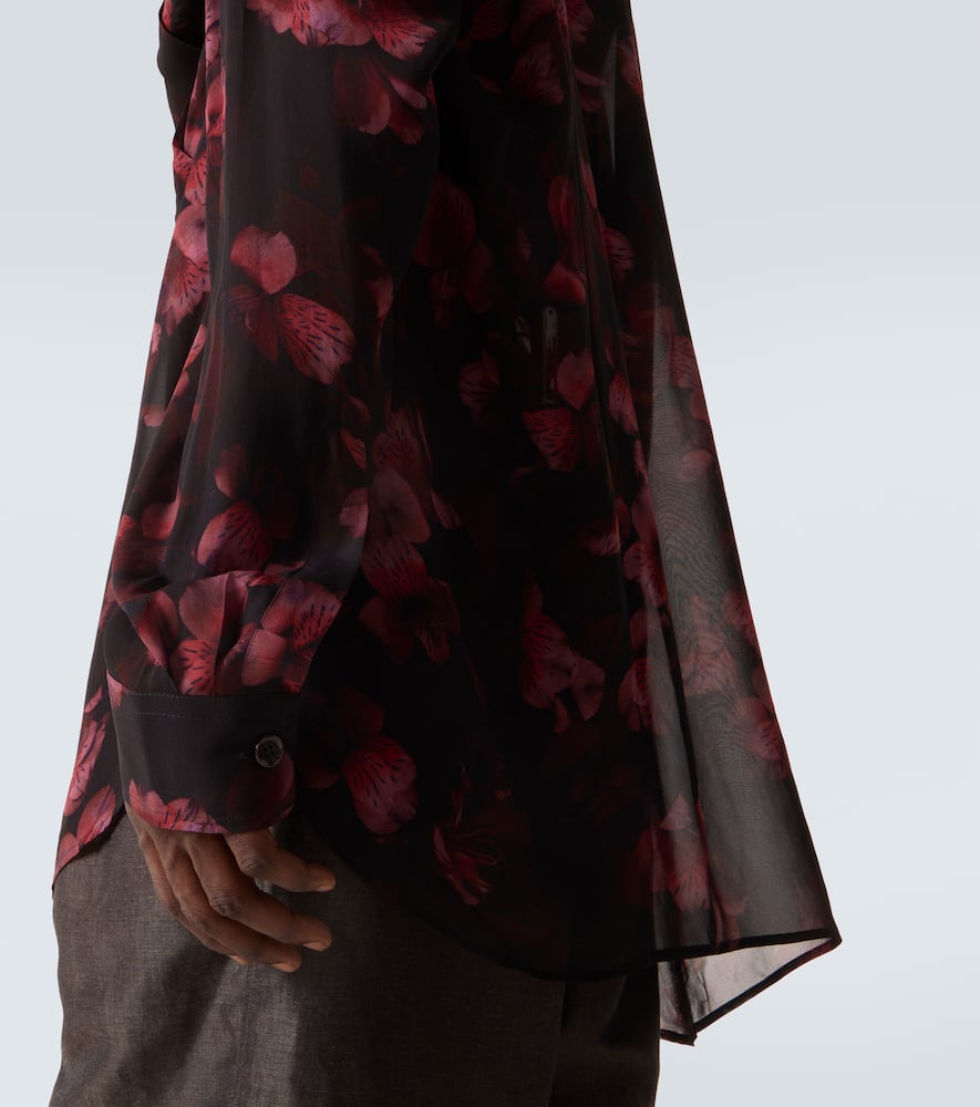 Sheer floral shirt