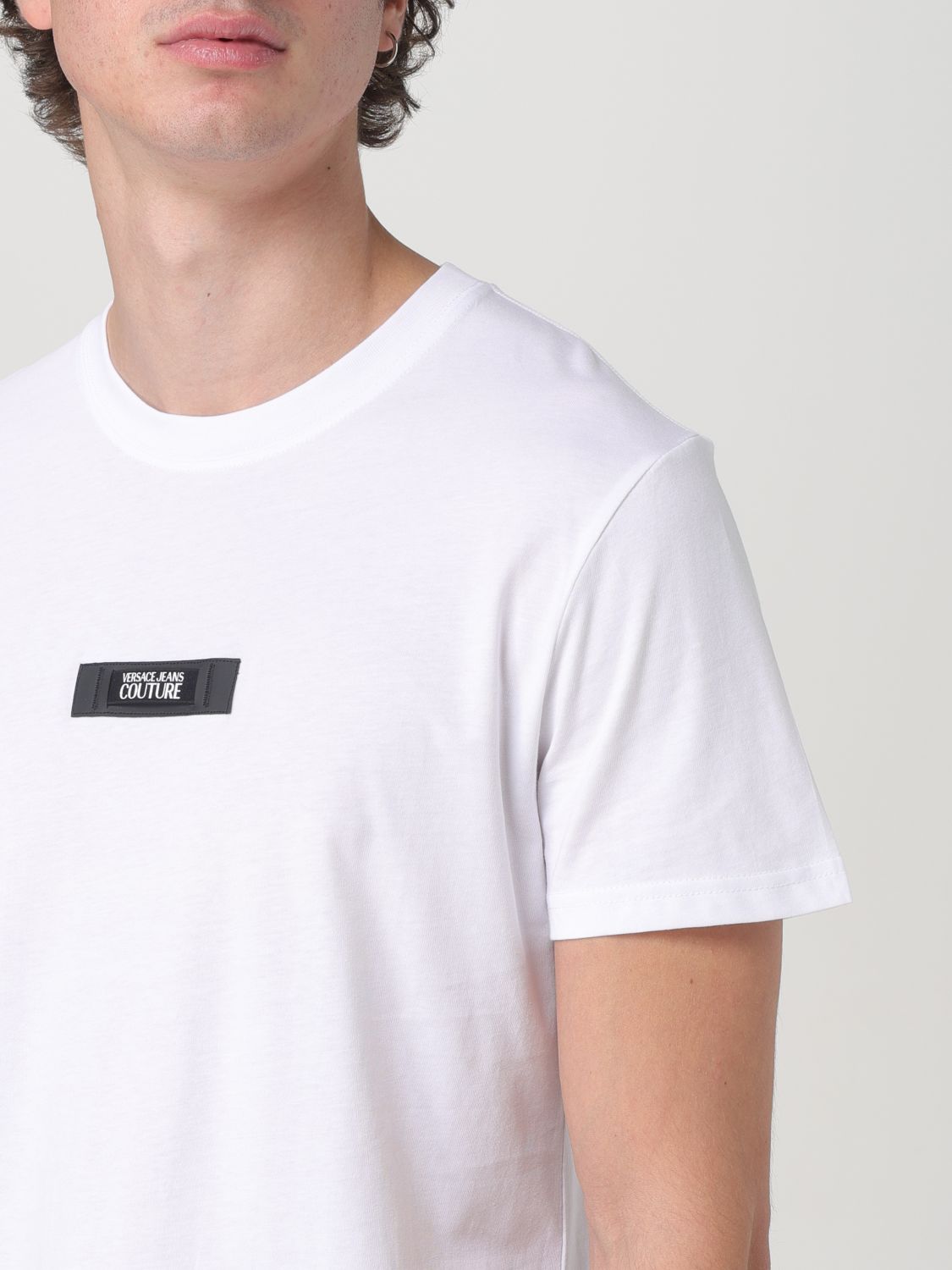 Logo-patch cotton T-shirt - Black