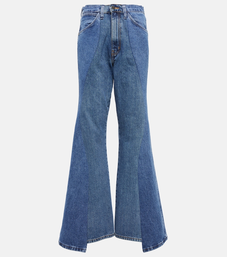 Foster patchwork flared jeans