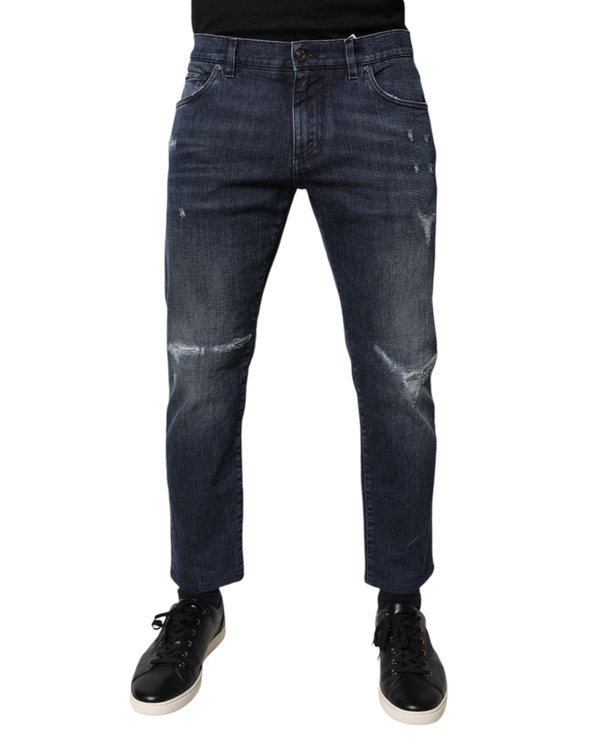 Cotton Stretch Skinny Jeans — Blue