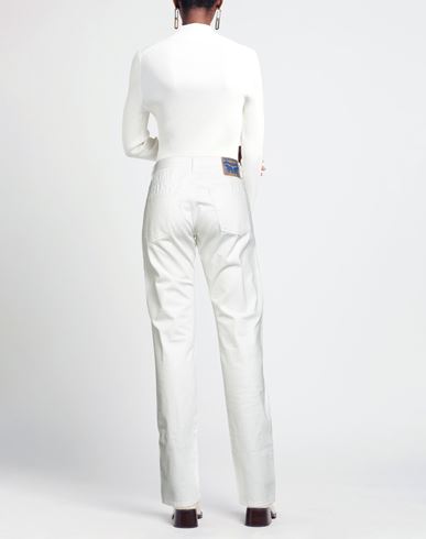 Woman Jeans White Size 29 Cotton, Polyester