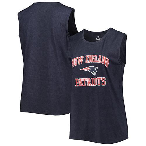 Women's Fanatics Heather Navy New England Patriots Plus