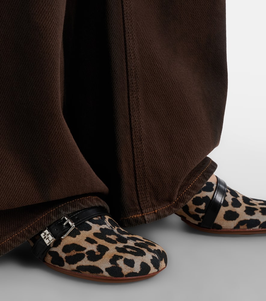 Sue printed denim mules