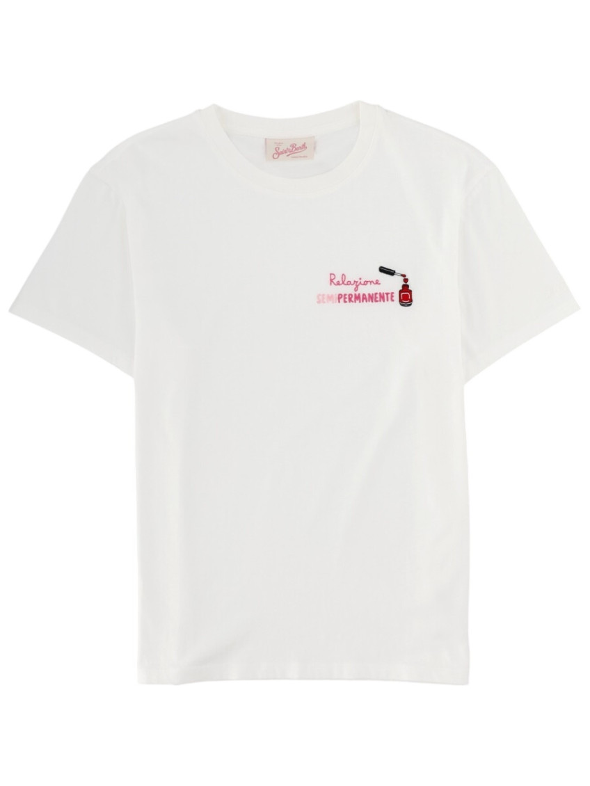 Saint Barth - emilie crew neck embroidered regular fit t-shirt