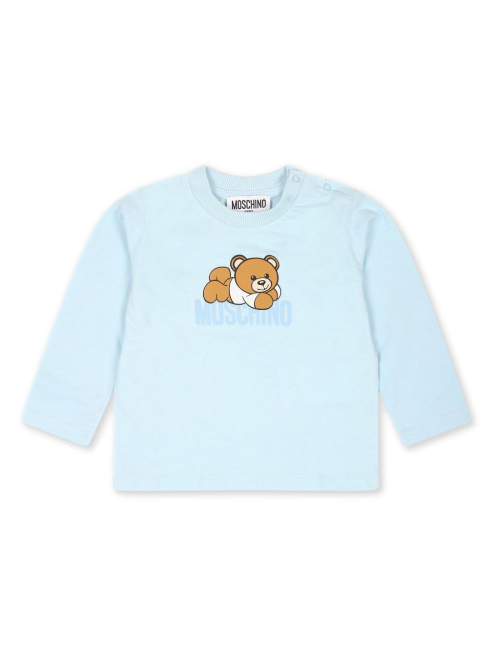 Logo-print long-sleeve T-shirt - Blue