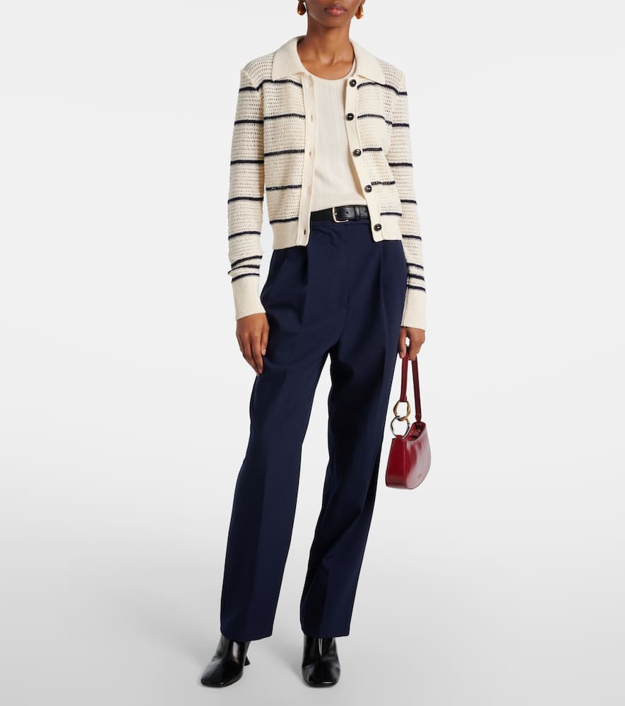 Frame The Shrunken cotton-blend cardigan