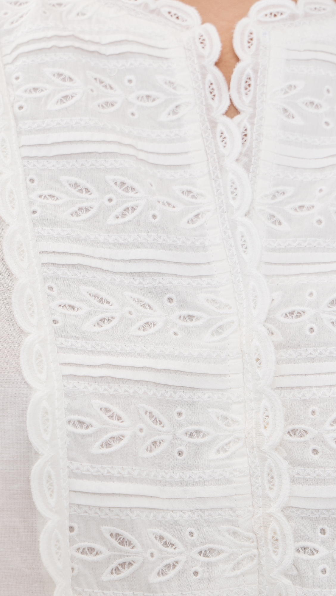Eliza Eyelet Top White
