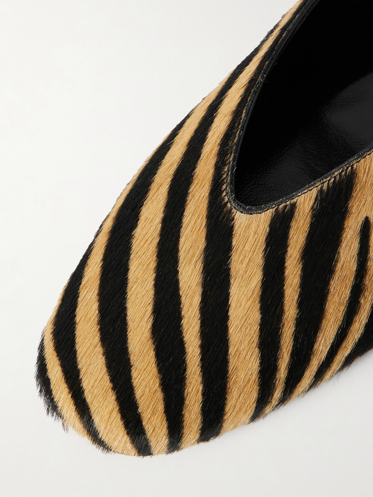 Stella Zebra-print Calf Hair Mary Jane Ballet Flats - Animal print