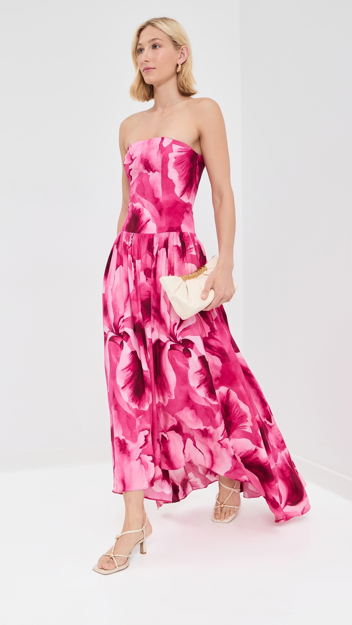 Nayara Midi Dress Watercolor Floral