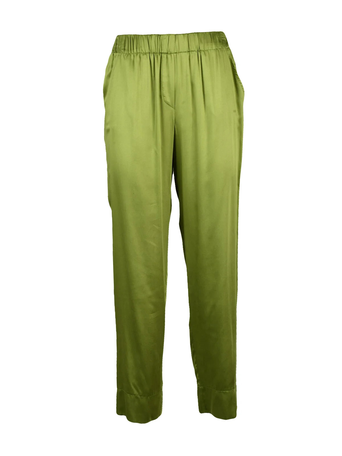 Women'S Satin Trousers - Acid Green